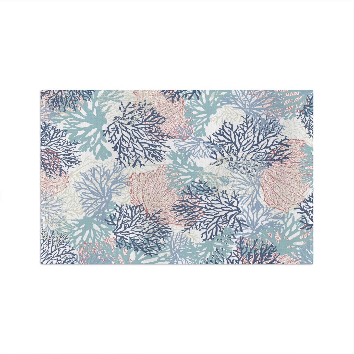 Coral Microfiber Waffle Towel - Blue Cava