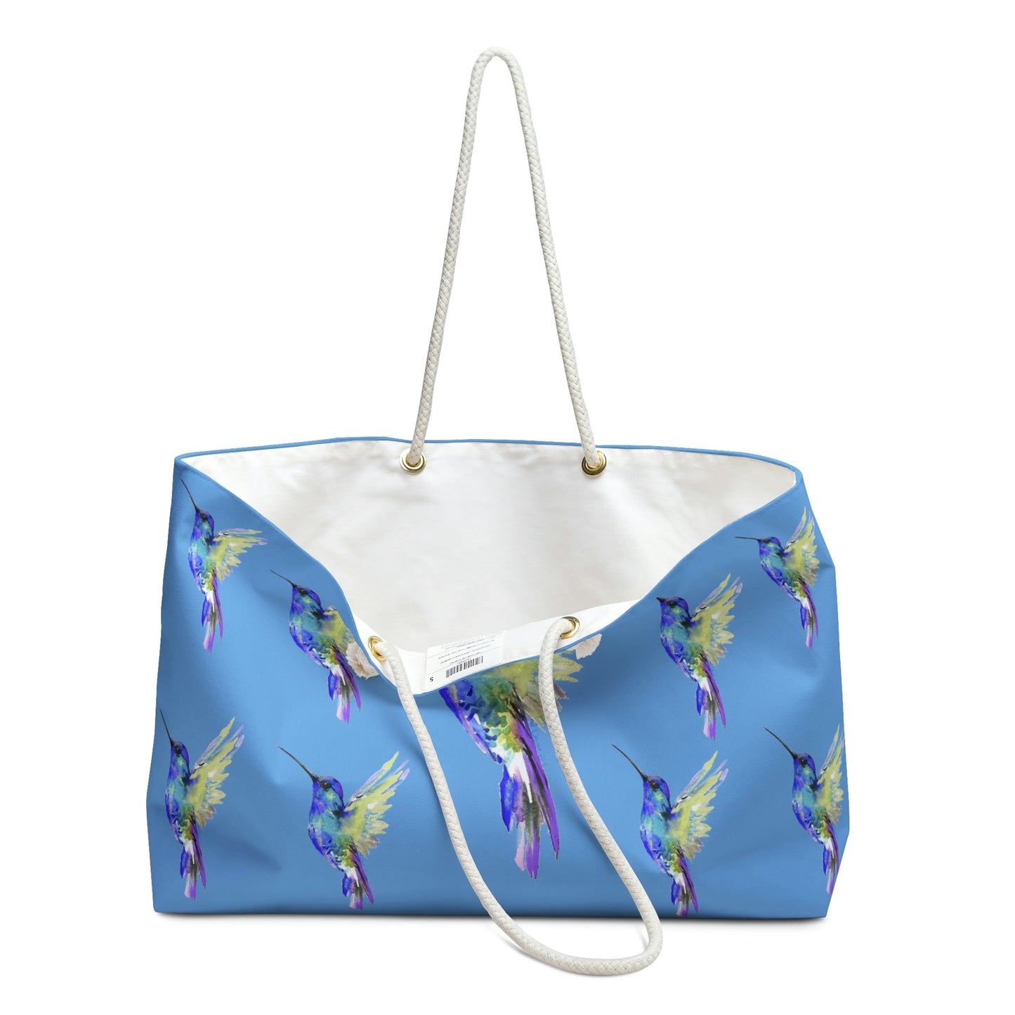 “Flossie” Hummingbird Weekender Bag - Blue Cava