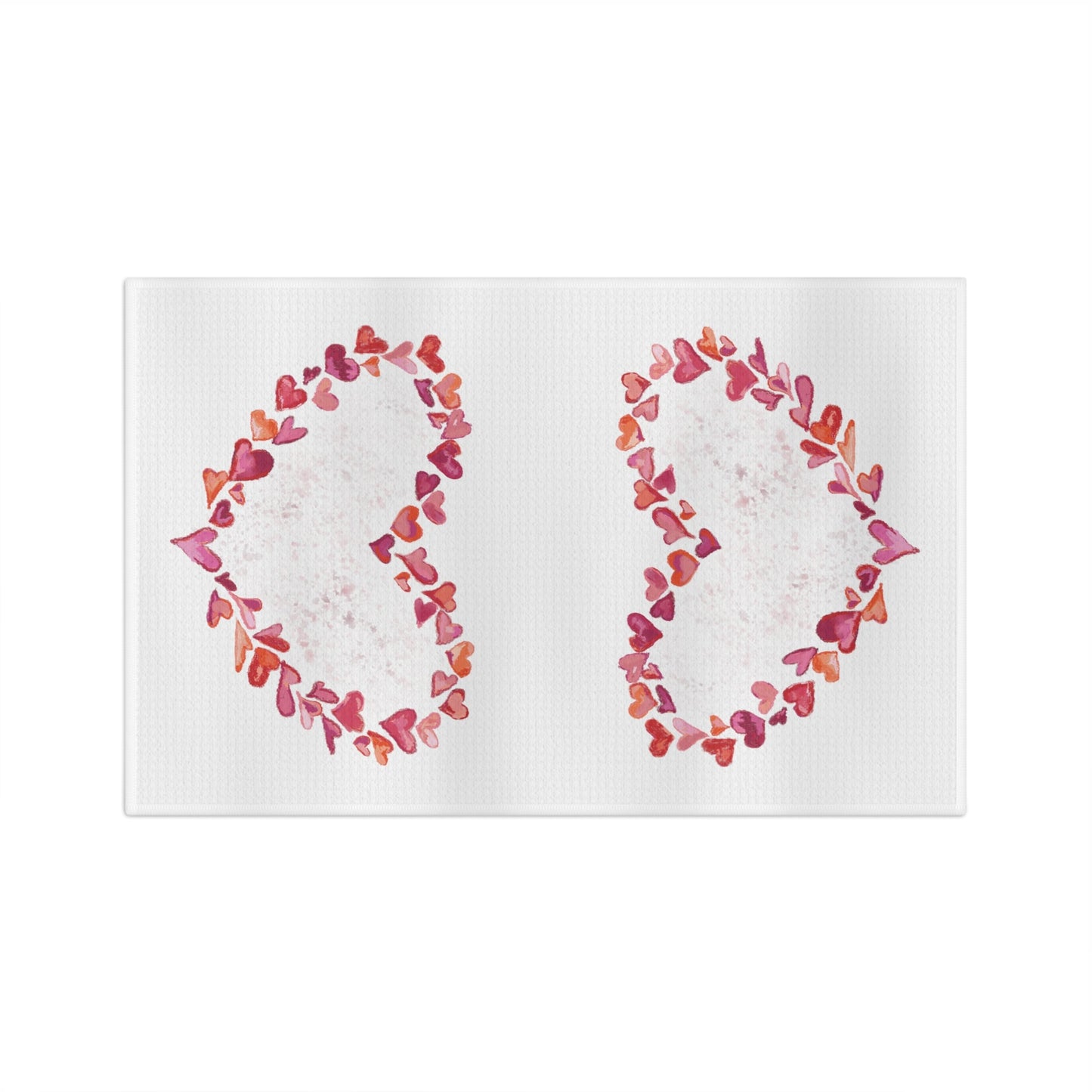 Heart of Hearts Microfiber Tea Towel - Blue Cava