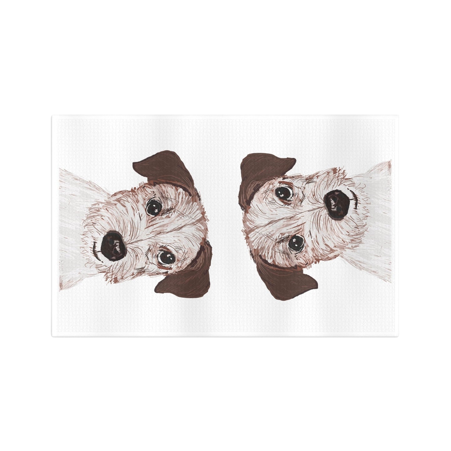 Jack Russell Microfiber Waffle Towel - Blue Cava