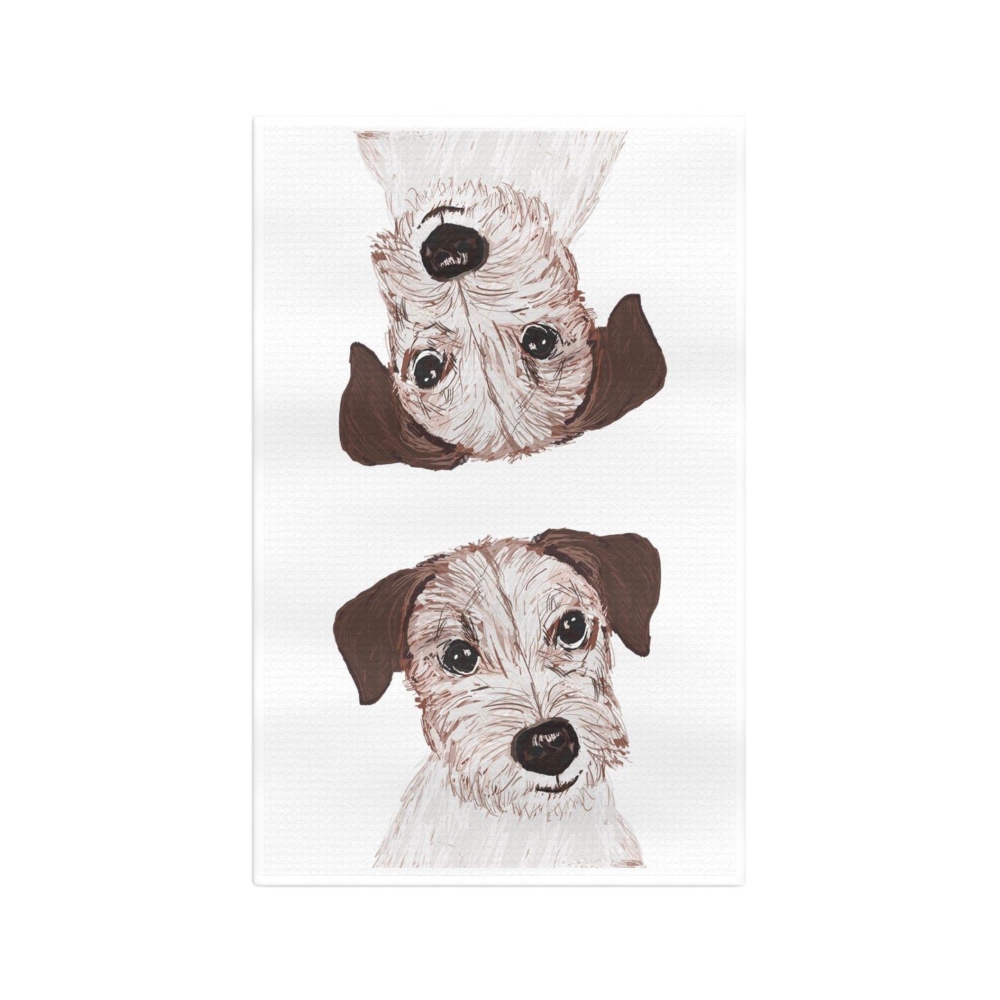 Jack Russell Microfiber Waffle Towel - Blue Cava
