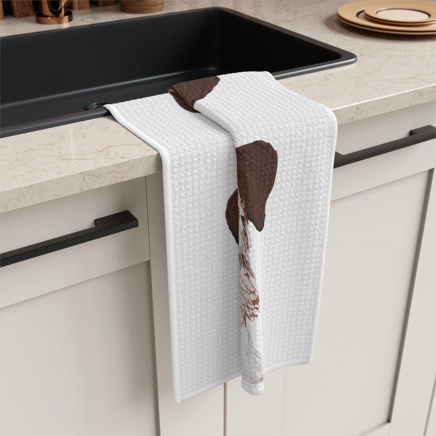 Jack Russell Microfiber Waffle Towel - Blue Cava