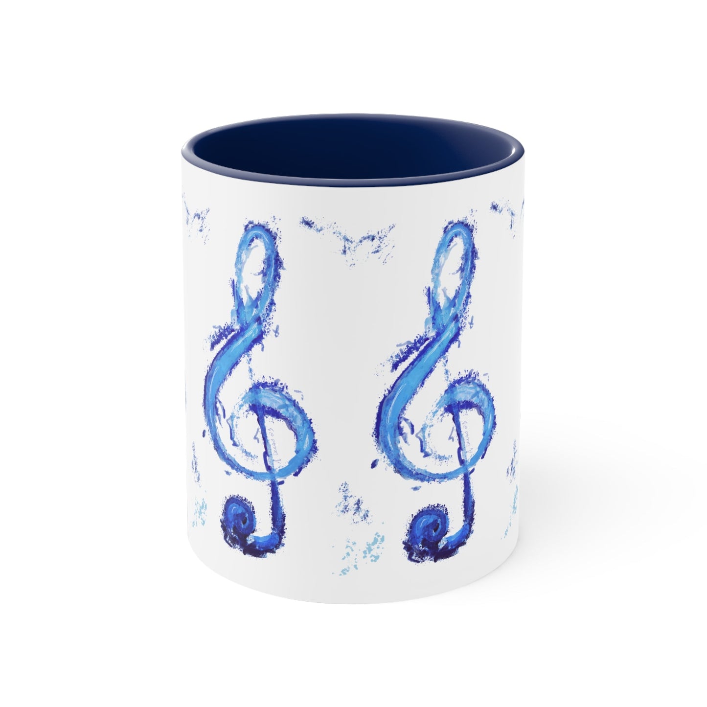 Music Note Accent Coffee Mug, 11oz - Blue Cava