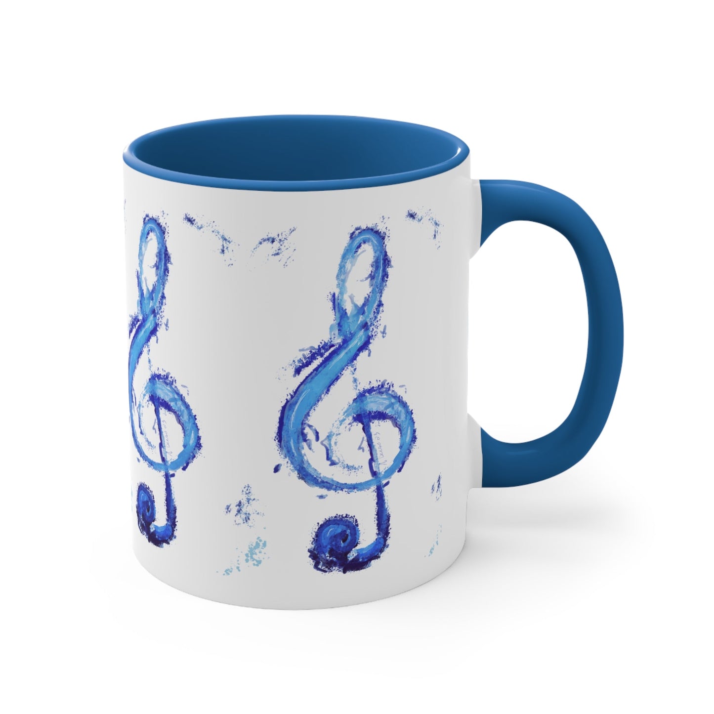 Music Note Accent Coffee Mug, 11oz - Blue Cava