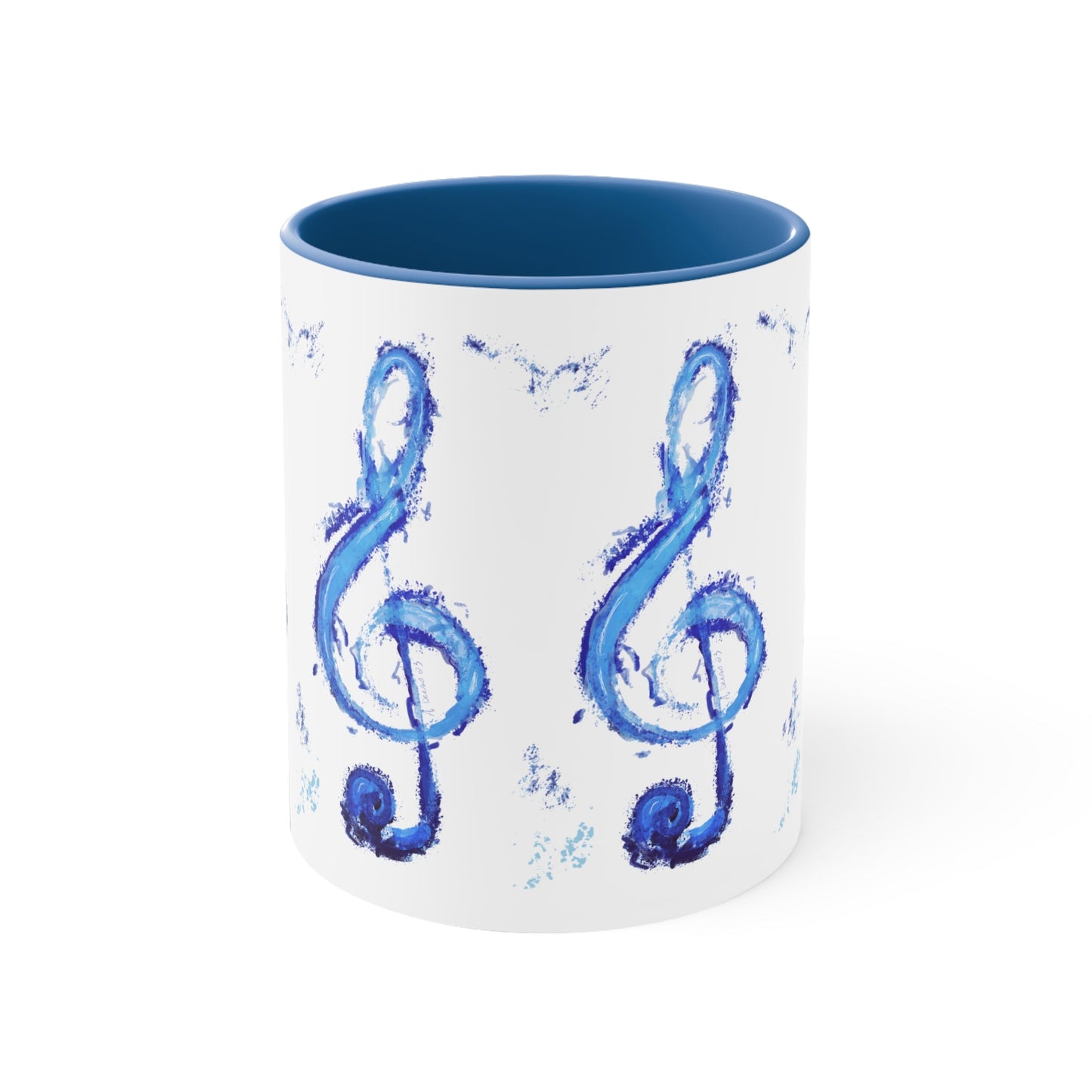 Music Note Accent Coffee Mug, 11oz - Blue Cava