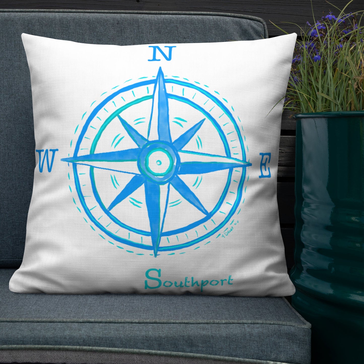 Premium Pillow - Blue Cava