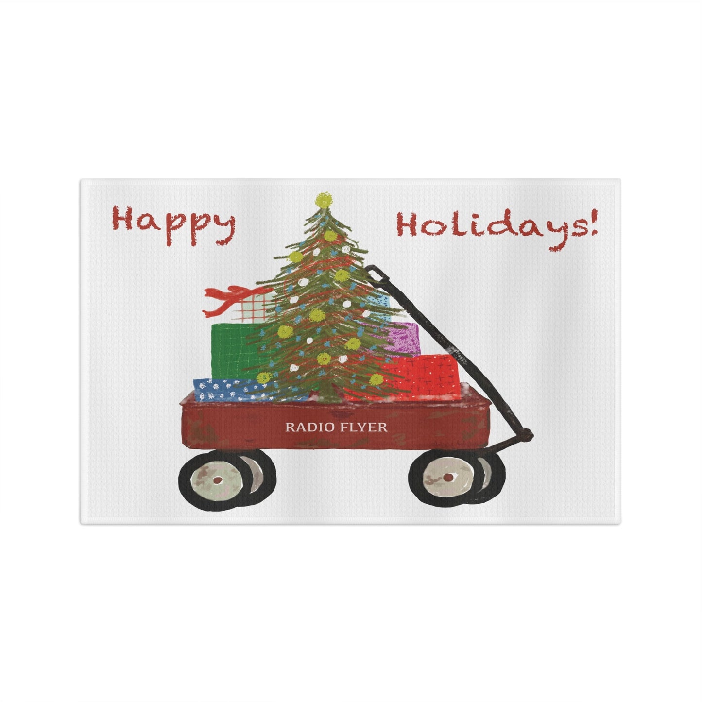 Radio Flyer Microfiber Waffle Towel - Blue Cava