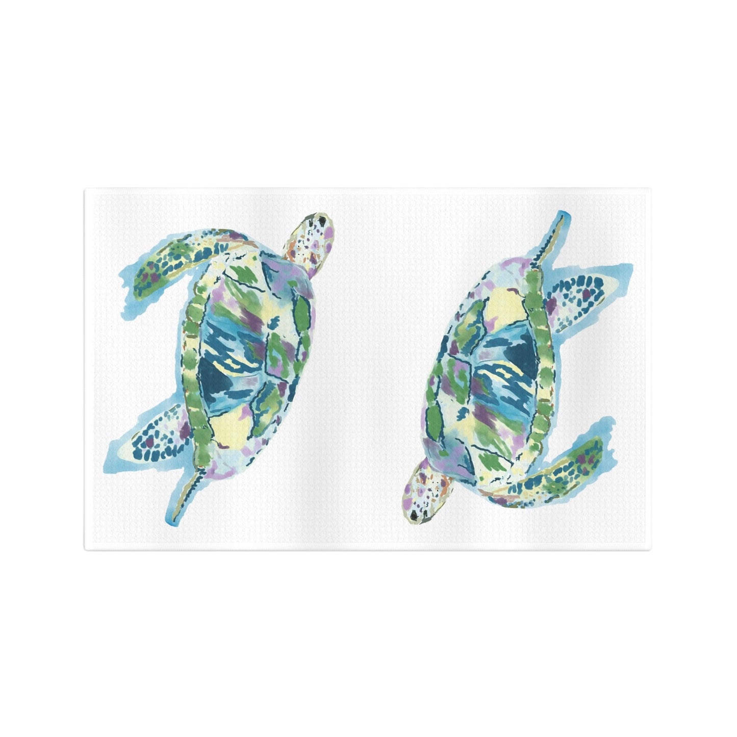 “Ranger” Sea Turtle Microfiber Tea Towel - Blue Cava