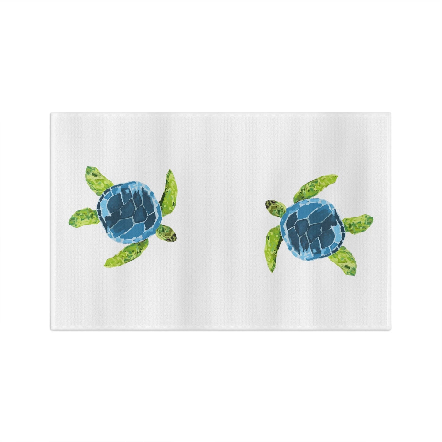 Sea Turtle Microfiber Tea Towel - Blue Cava