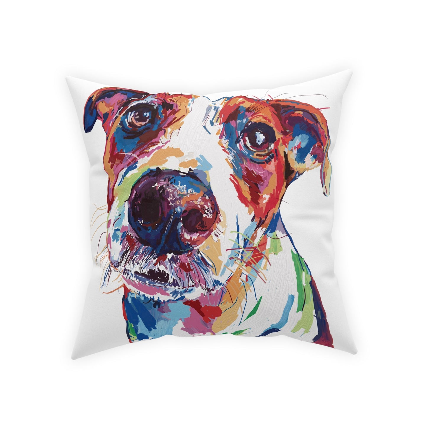 “Skipper” ColorfulDog Broadcloth Pillow - Blue Cava