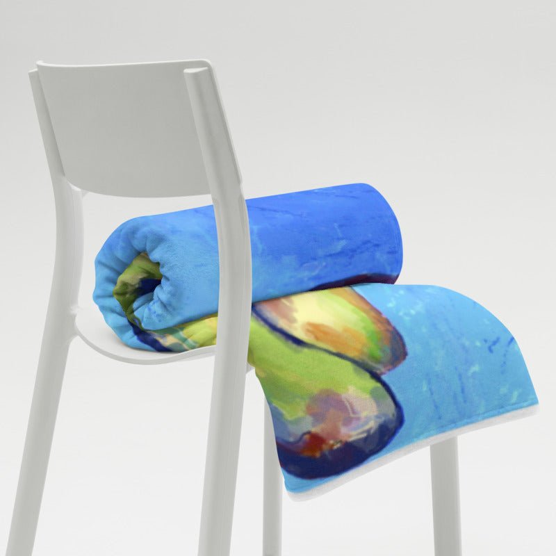 “Splash” Dauphin Throw Blanket - Blue Cava