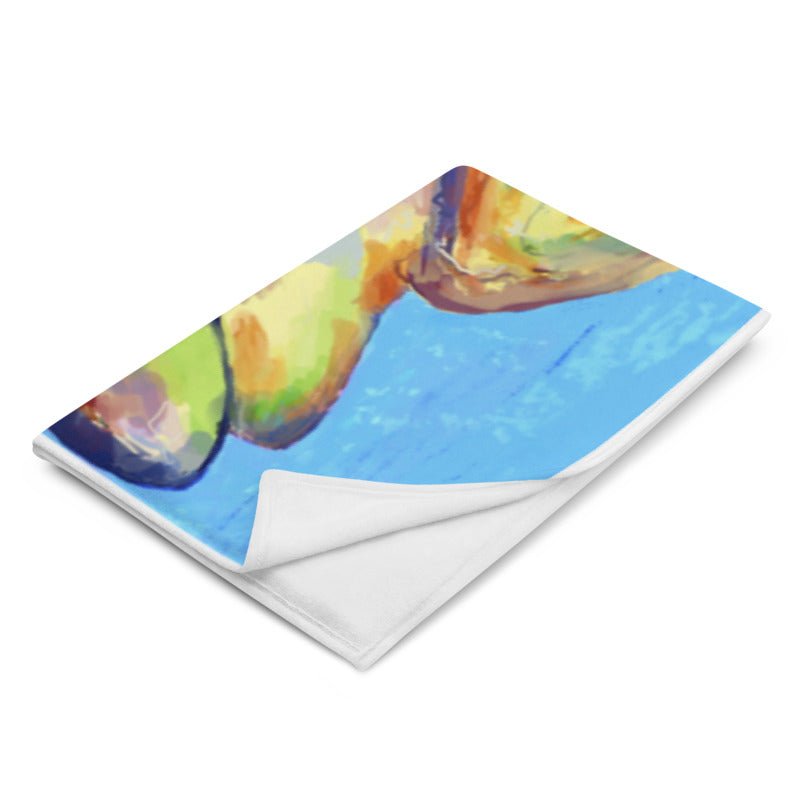 “Splash” Dauphin Throw Blanket - Blue Cava