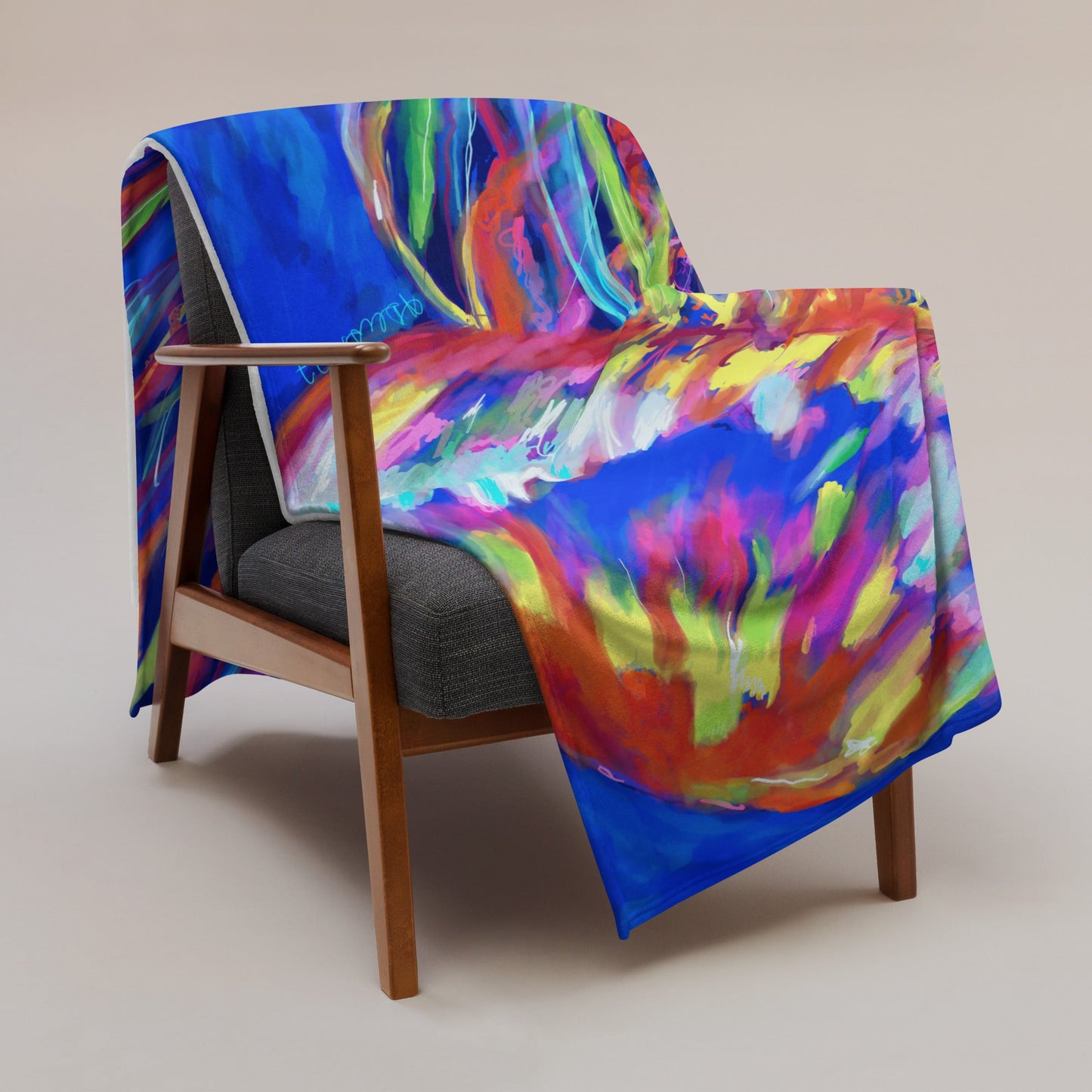 “Stringer” Jellyfish Throw Blanket - Blue Cava