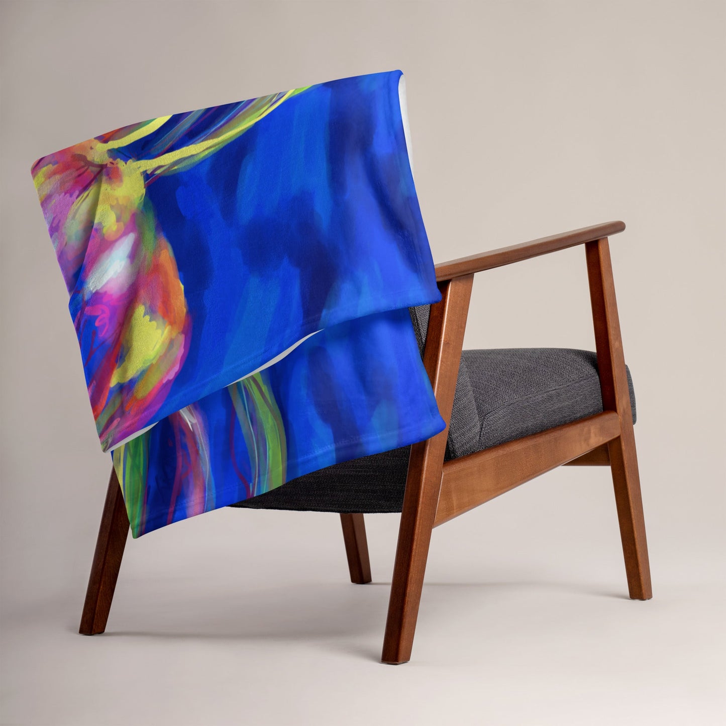 “Stringer” Jellyfish Throw Blanket - Blue Cava