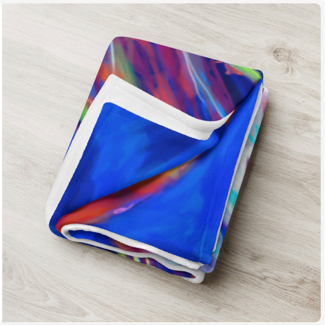 “Stringer” Jellyfish Throw Blanket - Blue Cava
