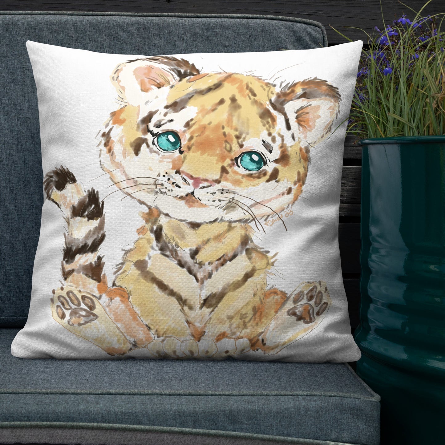Tiger Premium Pillow - Blue Cava