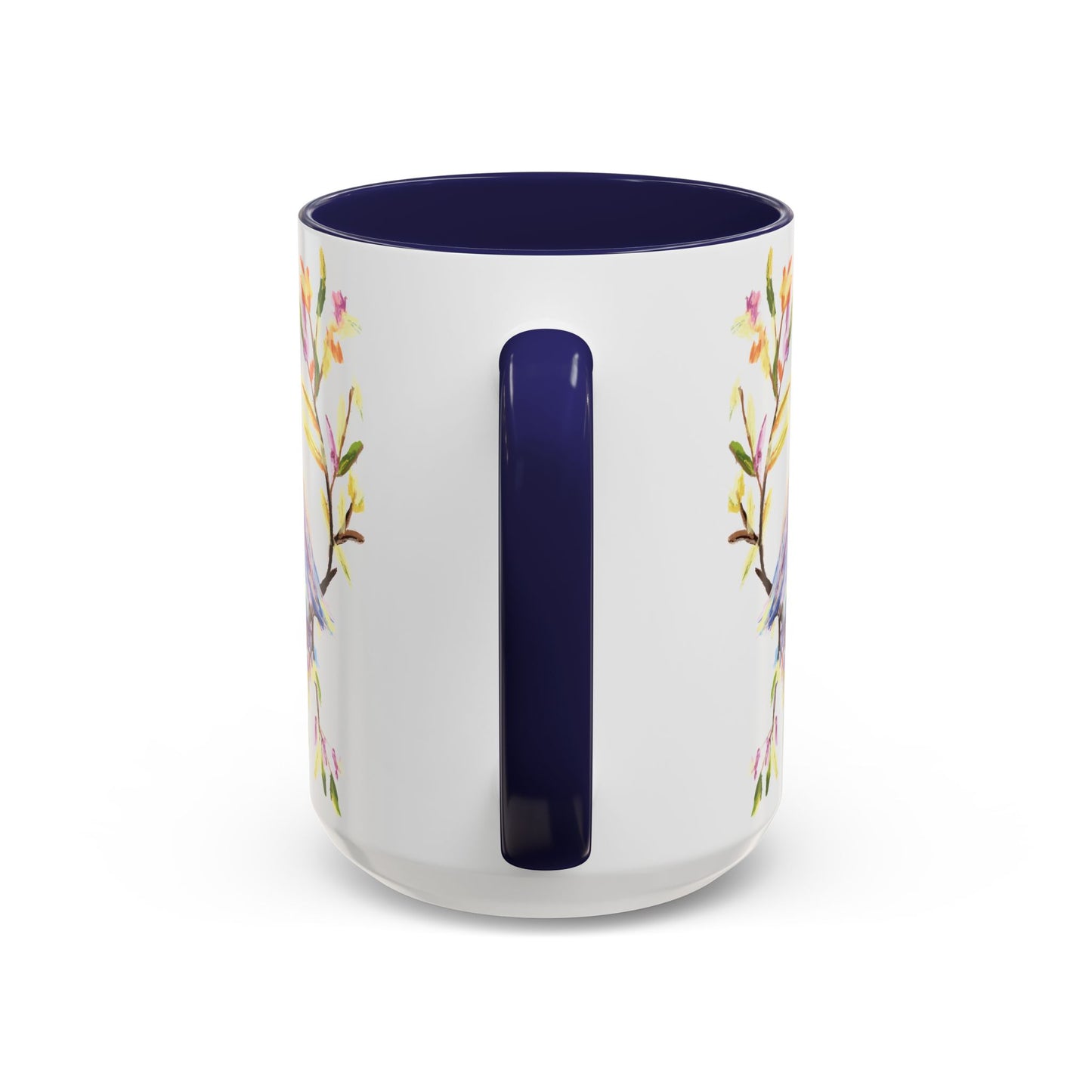 Watercolor Bird Two Tone Coffee Mug (11oz & 15oz)