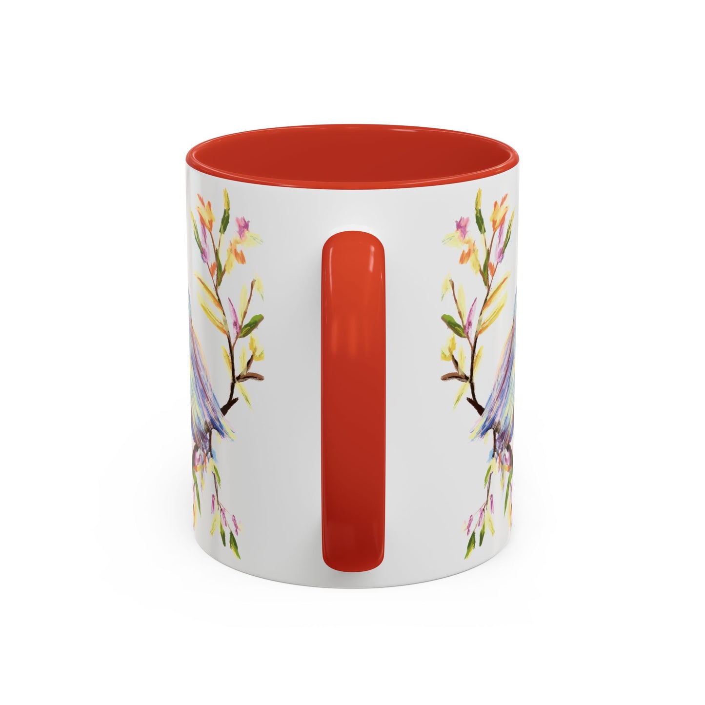Watercolor Bird Two Tone Coffee Mug (11oz & 15oz)
