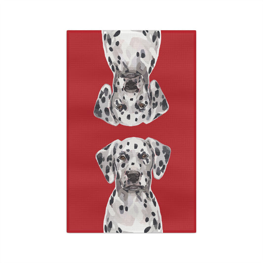 Dalmatian Dog Microfiber Waffle Towel