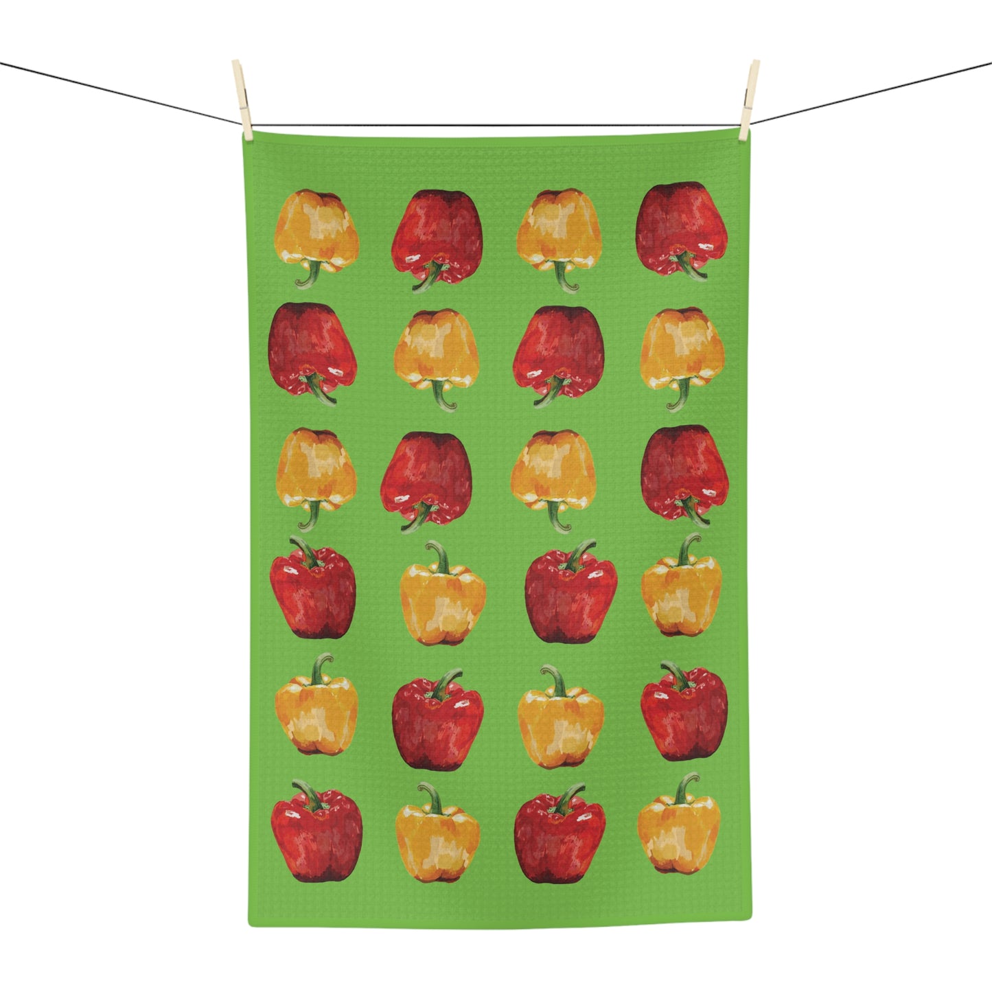 Bell Pepper Microfiber Waffle Towel