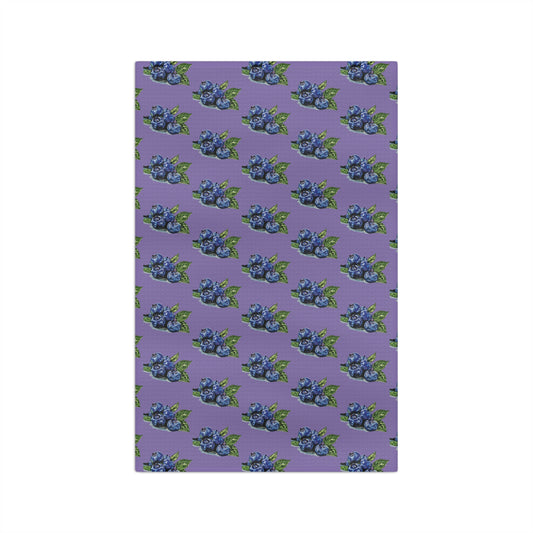 Blueberries Microfiber Waffle Towel