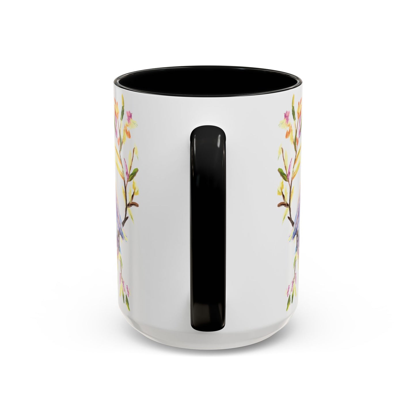 Watercolor Bird Two Tone Coffee Mug (11oz & 15oz)