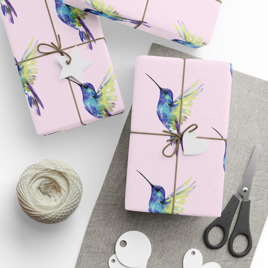 Whimsical Hummingbird Wrapping Paper | Eco-Friendly Wrap