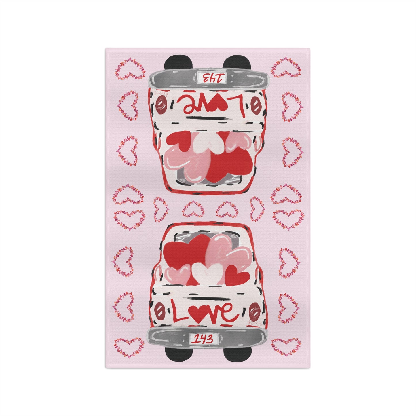 Love Truck Microfiber Waffle Towel