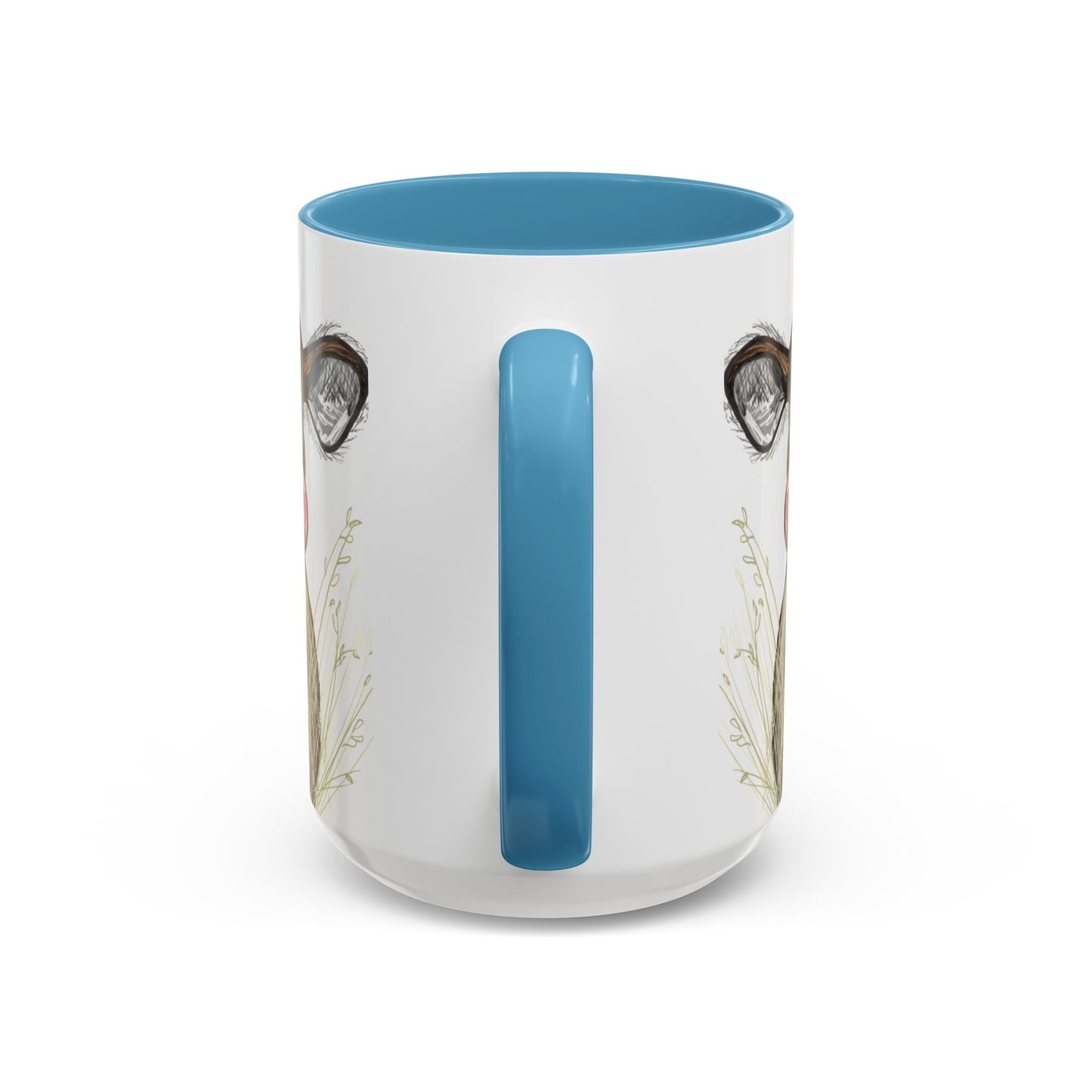 Adorable Farmhouse Cow Two Tone Ceramic Mug - 11 oz & 15 oz - Blue Cava