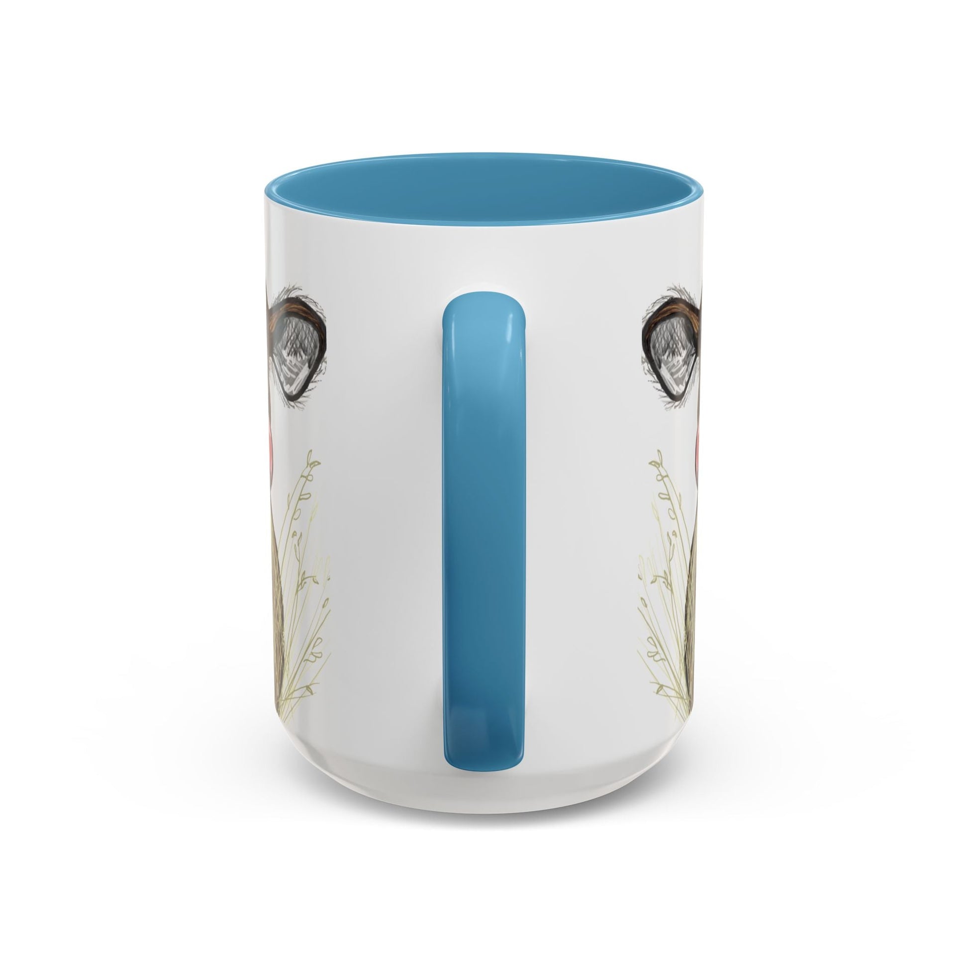 Adorable Farmhouse Cow Two Tone Ceramic Mug - 11 oz & 15 oz - Blue Cava
