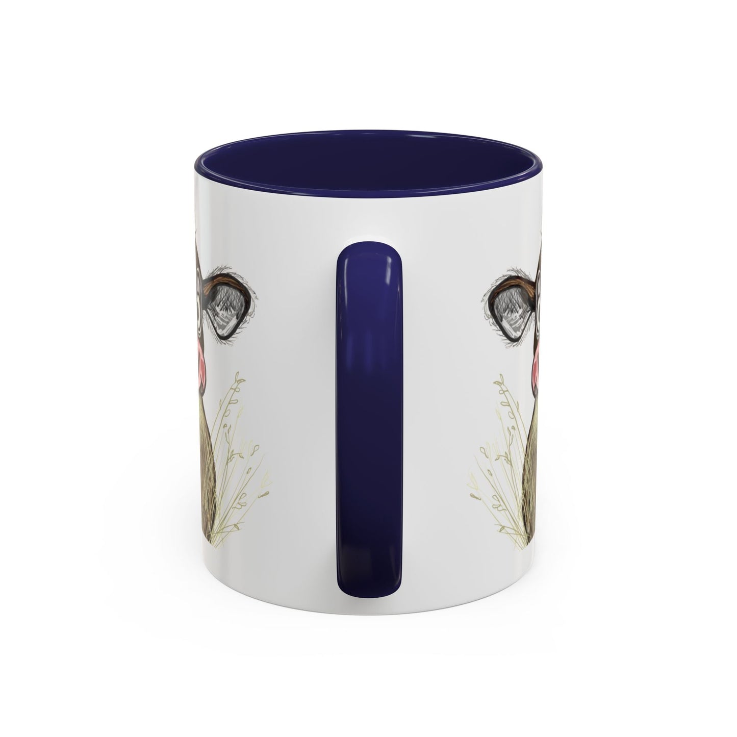 Adorable Farmhouse Cow Two Tone Ceramic Mug - 11 oz & 15 oz - Blue Cava
