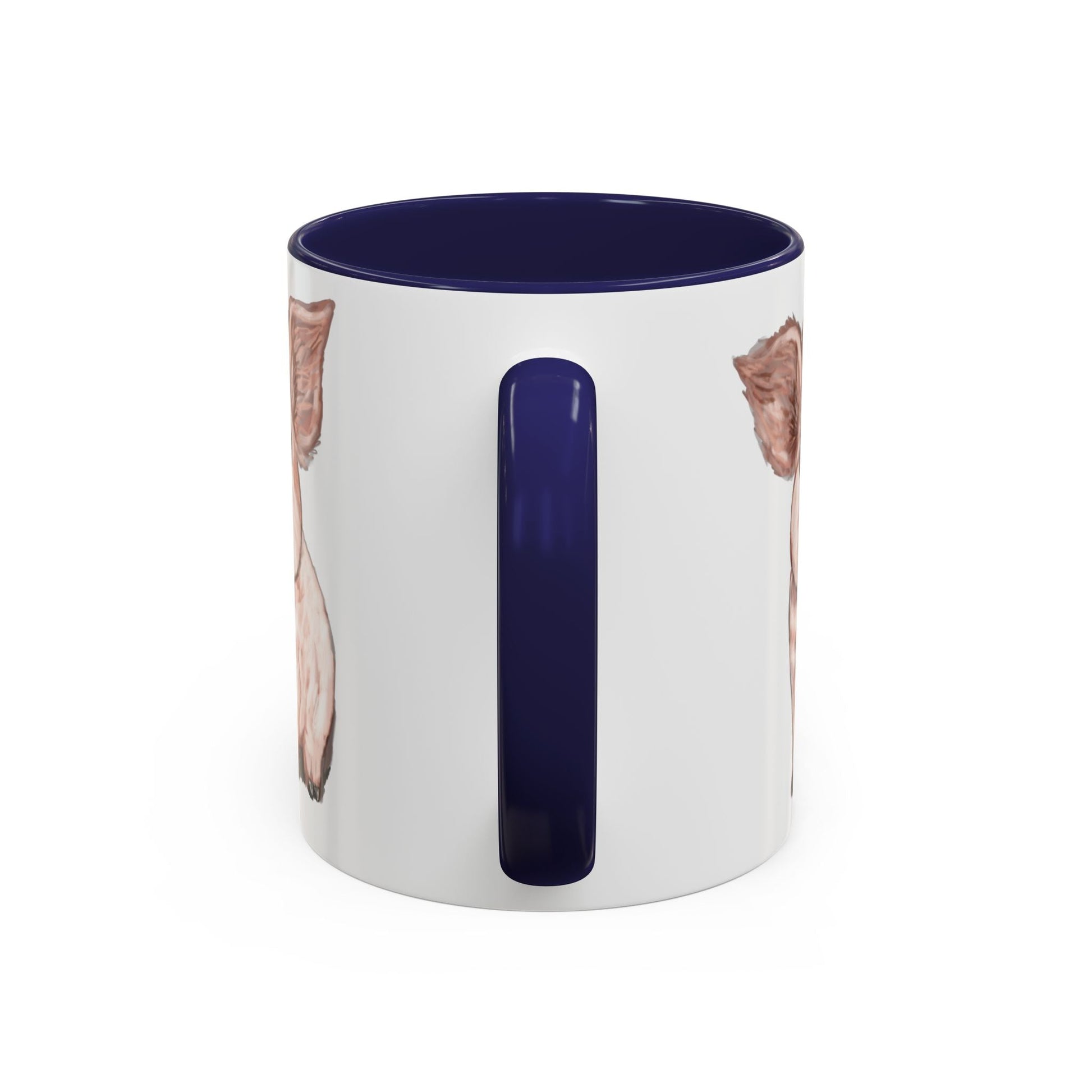Adorable Piglet Two Tone Ceramic Mug - 11 oz & 15 oz - Blue Cava