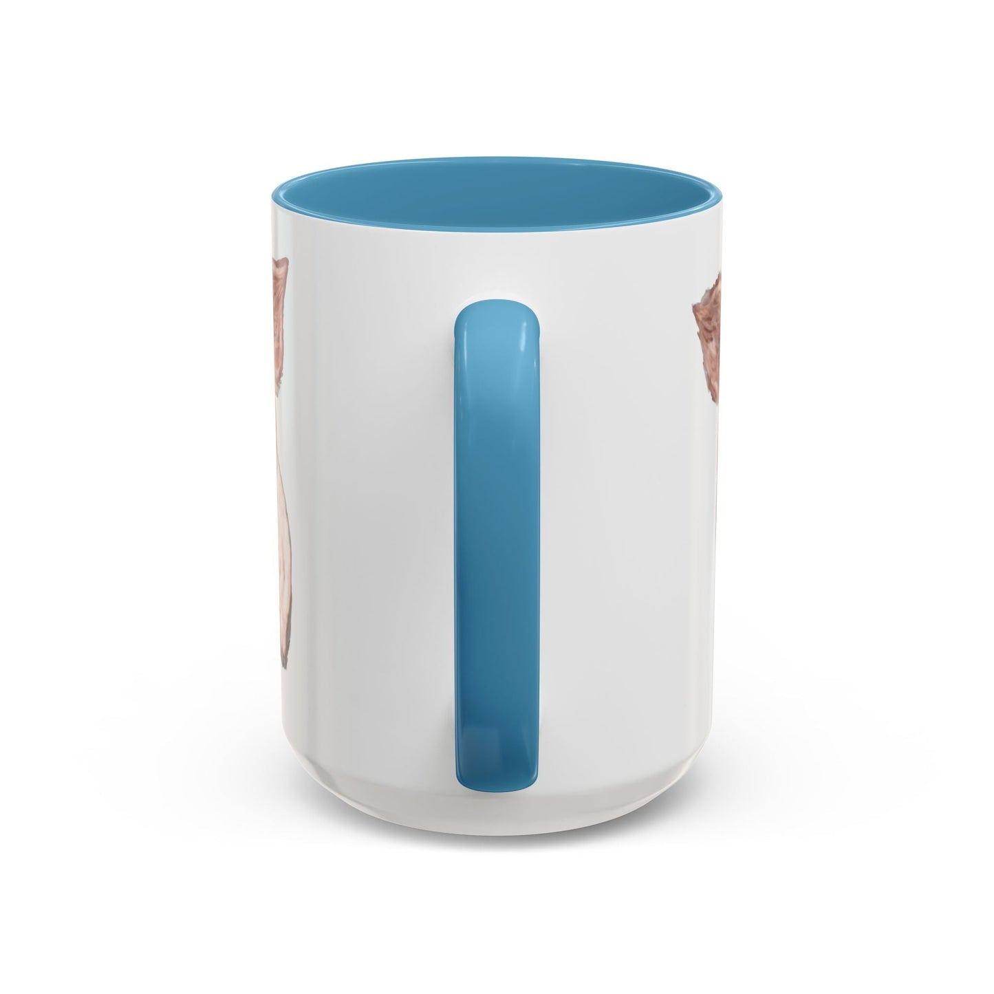 Adorable Piglet Two Tone Ceramic Mug - 11 oz & 15 oz - Blue Cava