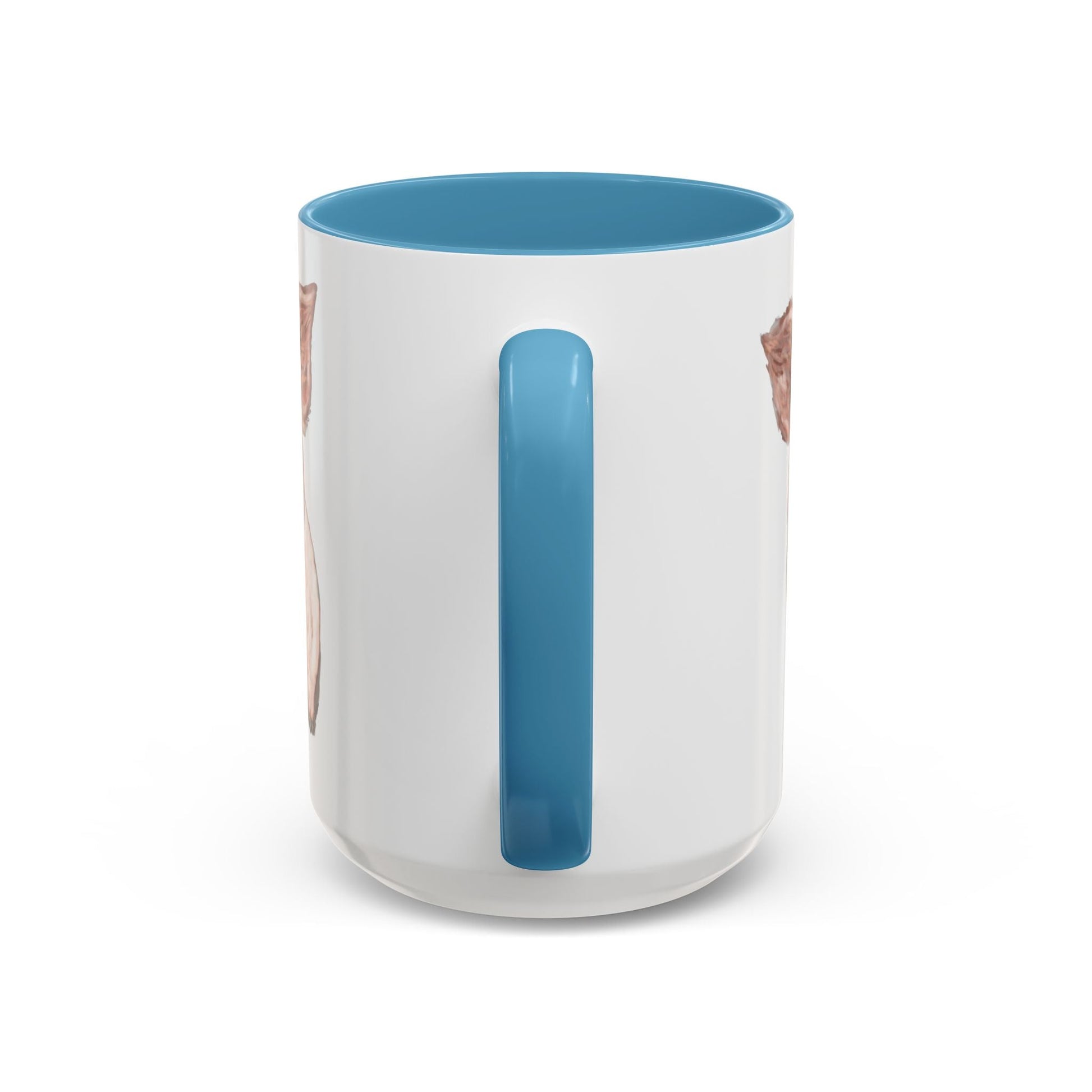 Adorable Piglet Two Tone Ceramic Mug - 11 oz & 15 oz - Blue Cava