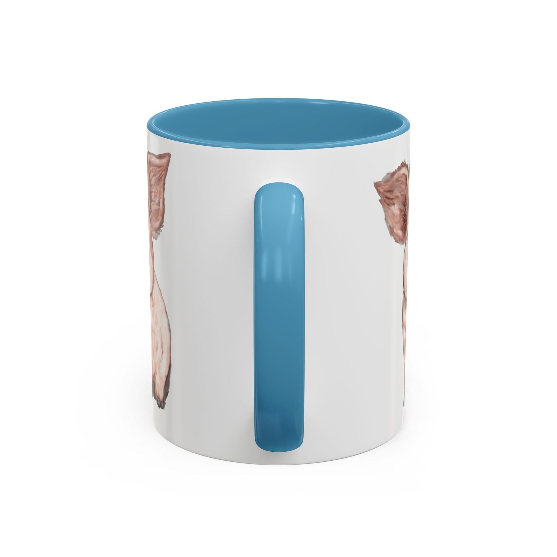 Adorable Piglet Two Tone Ceramic Mug - 11 oz & 15 oz - Blue Cava
