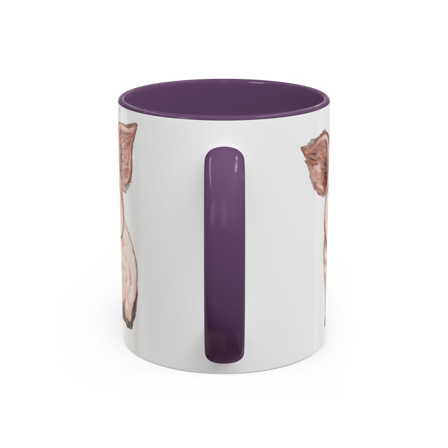 Adorable Piglet Two Tone Ceramic Mug - 11 oz & 15 oz - Blue Cava