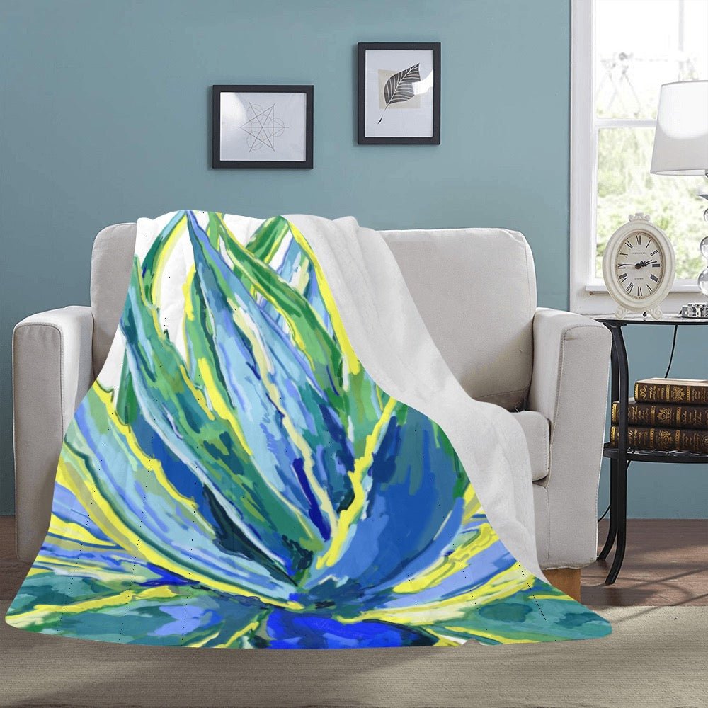 Agave Ultra - Soft Micro Fleece Blanket 60" X 80" - Blue Cava