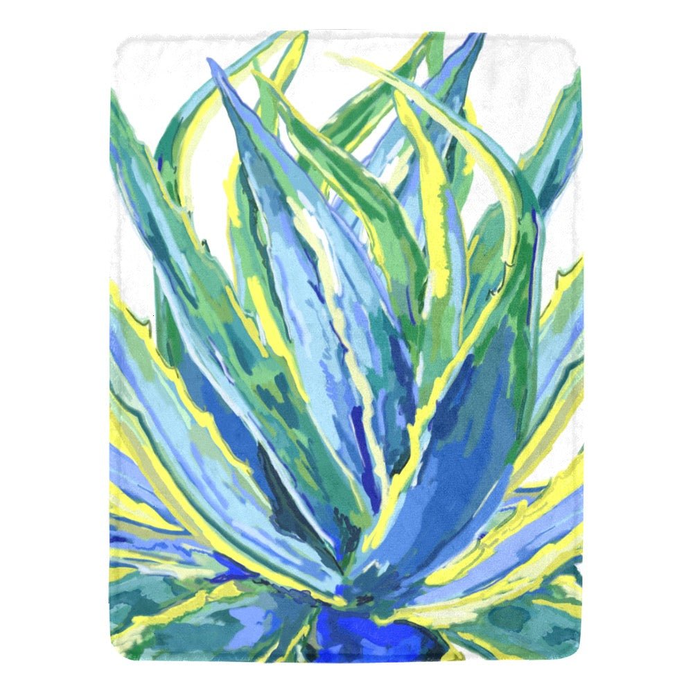Agave Ultra - Soft Micro Fleece Blanket 60" X 80" - Blue Cava