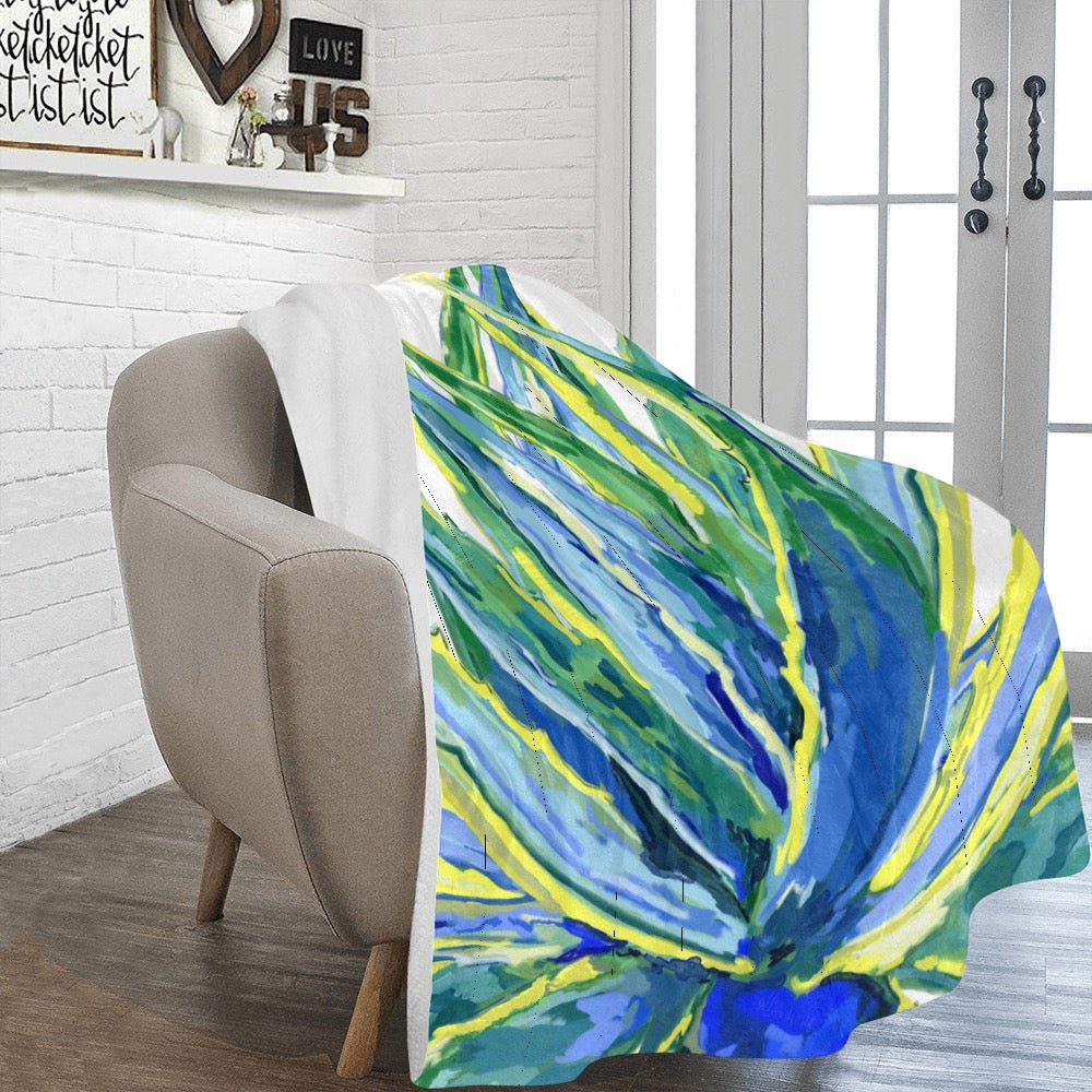Agave Ultra - Soft Micro Fleece Blanket 60" X 80" - Blue Cava