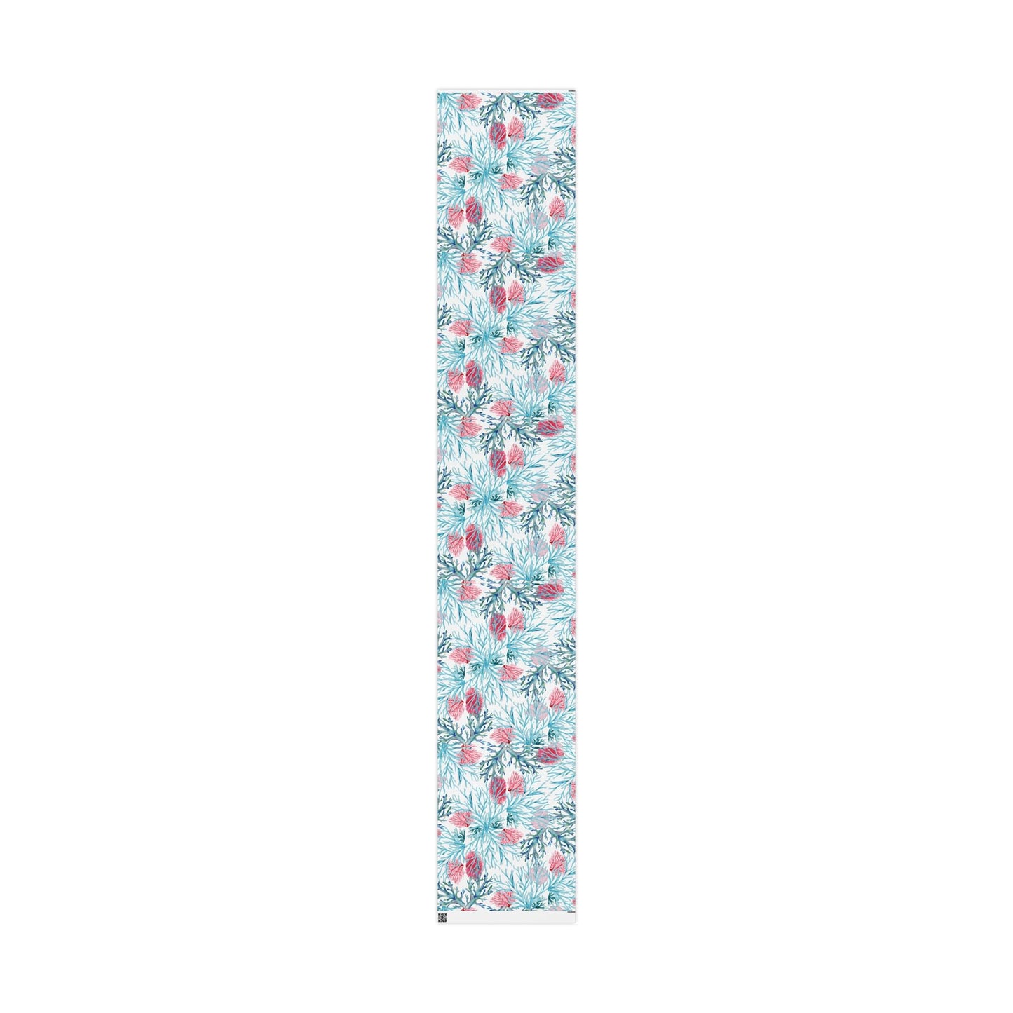 Aquatic Coral Wrapping Paper - Vibrant Coral Design for Gifting - Blue Cava