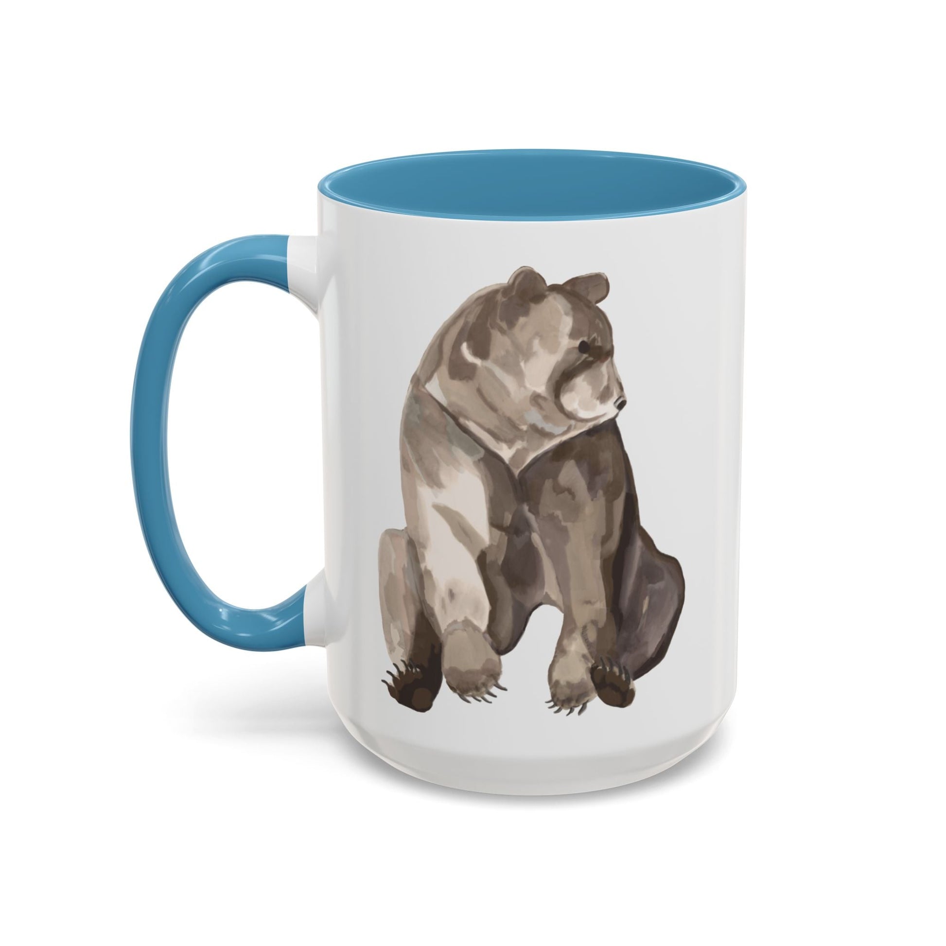 Artistic Bear Two Tone Ceramic Mug - 11oz & 15oz - Blue Cava