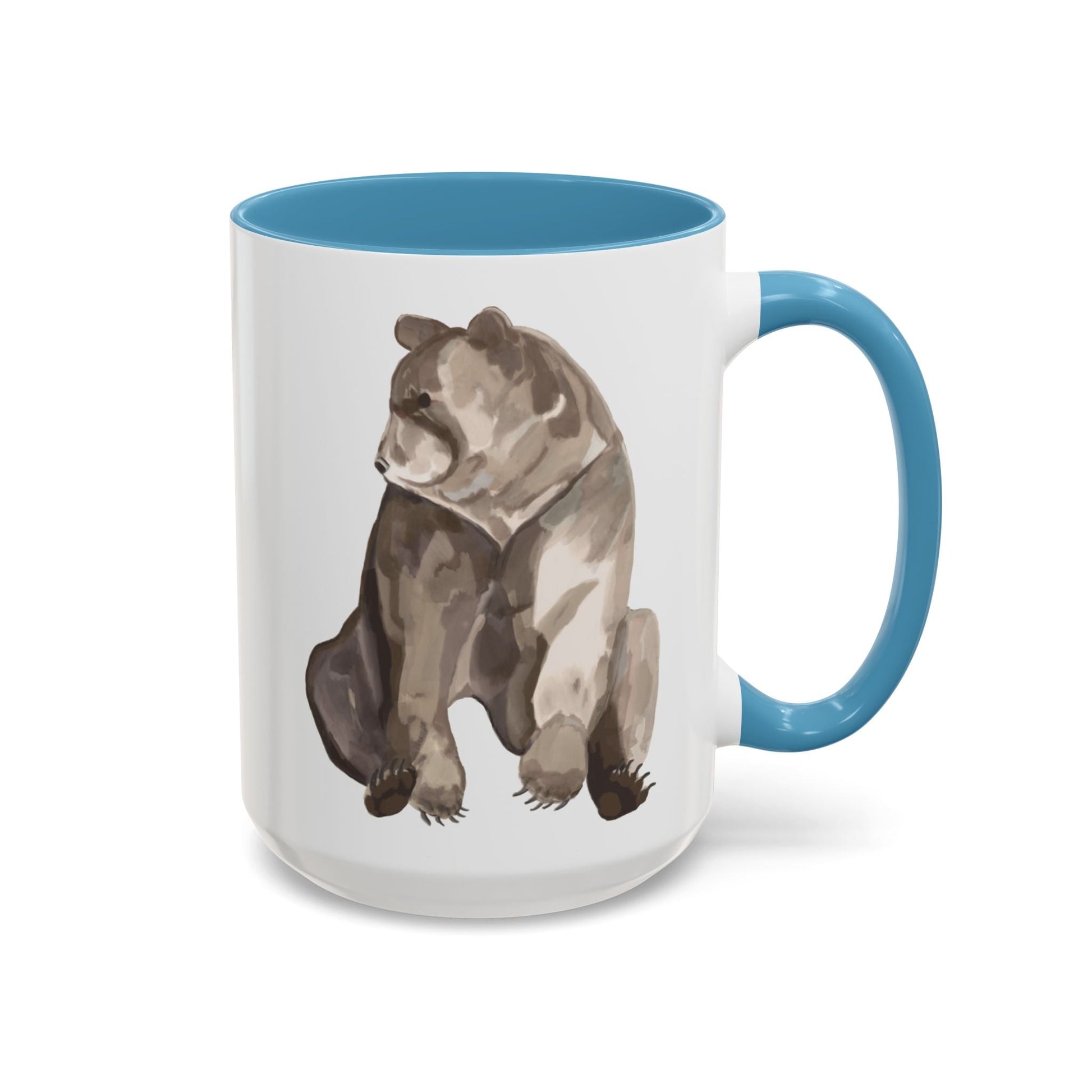 Artistic Bear Two Tone Ceramic Mug - 11oz & 15oz - Blue Cava