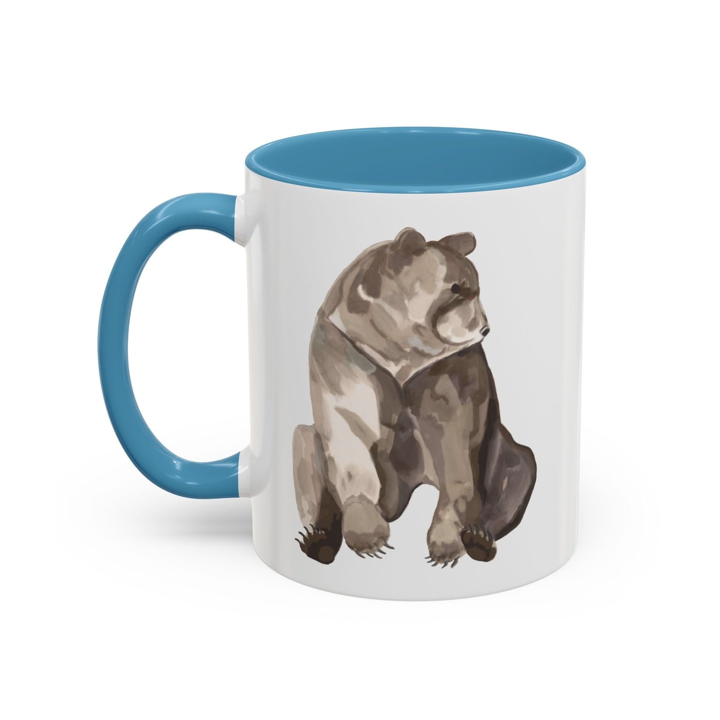 Artistic Bear Two Tone Ceramic Mug - 11oz & 15oz - Blue Cava
