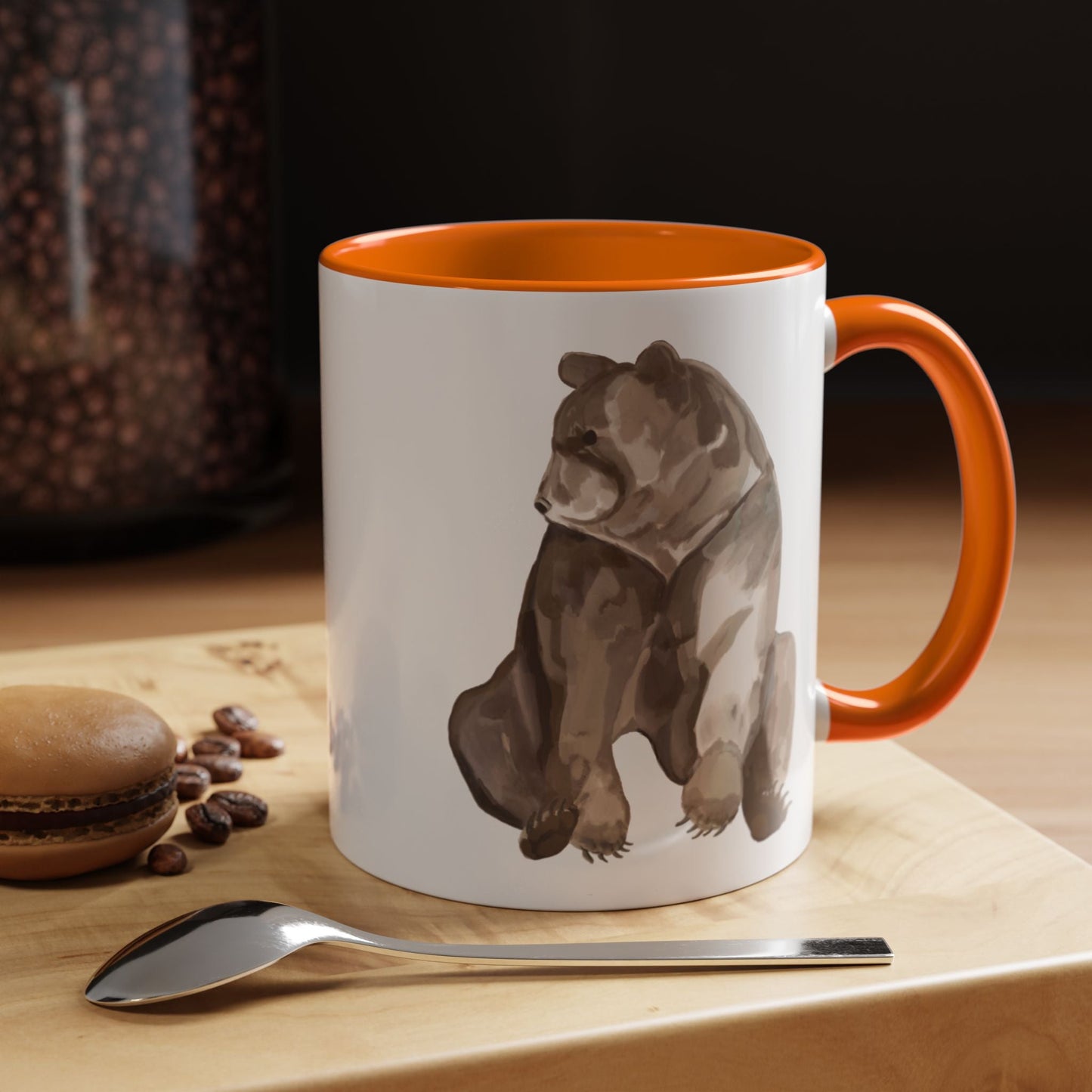Artistic Bear Two Tone Ceramic Mug - 11oz & 15oz - Blue Cava