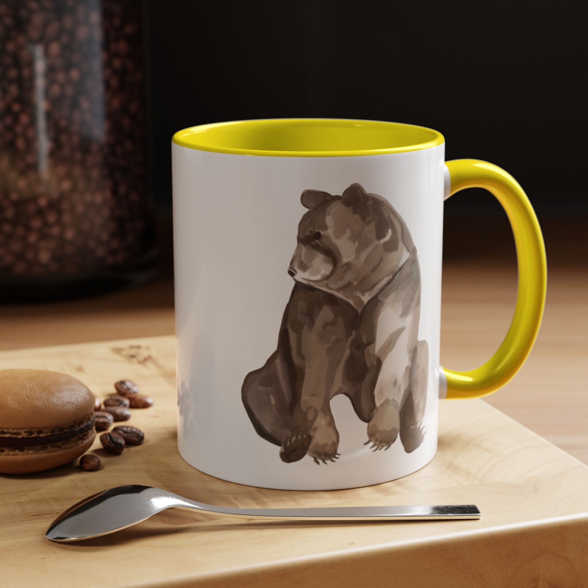 Artistic Bear Two Tone Ceramic Mug - 11oz & 15oz - Blue Cava