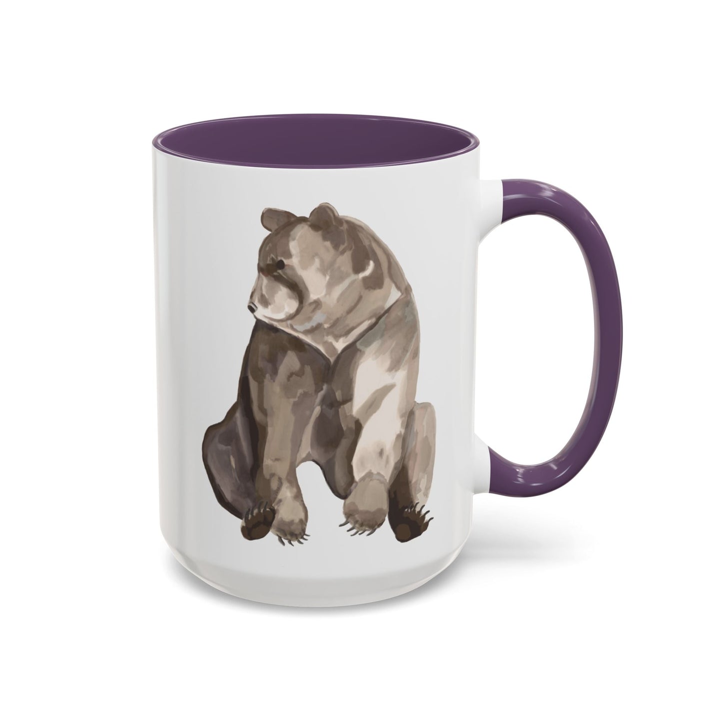 Artistic Bear Two Tone Ceramic Mug - 11oz & 15oz - Blue Cava
