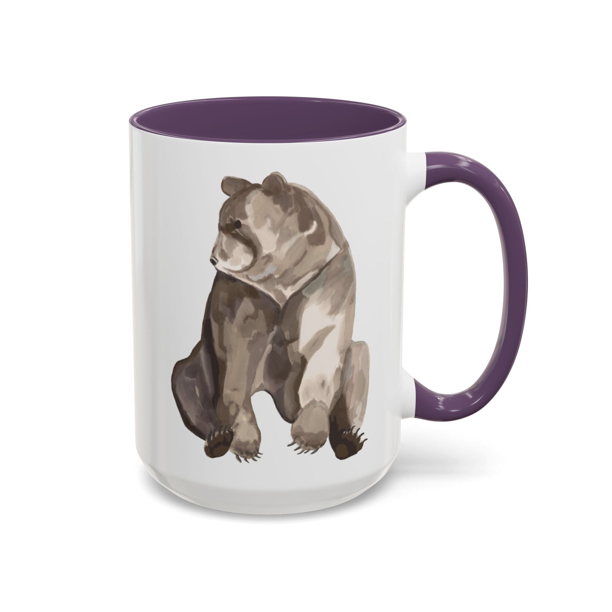 Artistic Bear Two Tone Ceramic Mug - 11oz & 15oz - Blue Cava