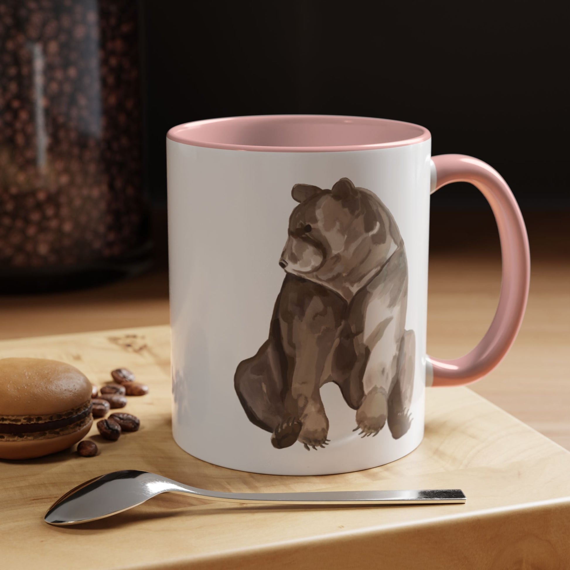 Artistic Bear Two Tone Ceramic Mug - 11oz & 15oz - Blue Cava
