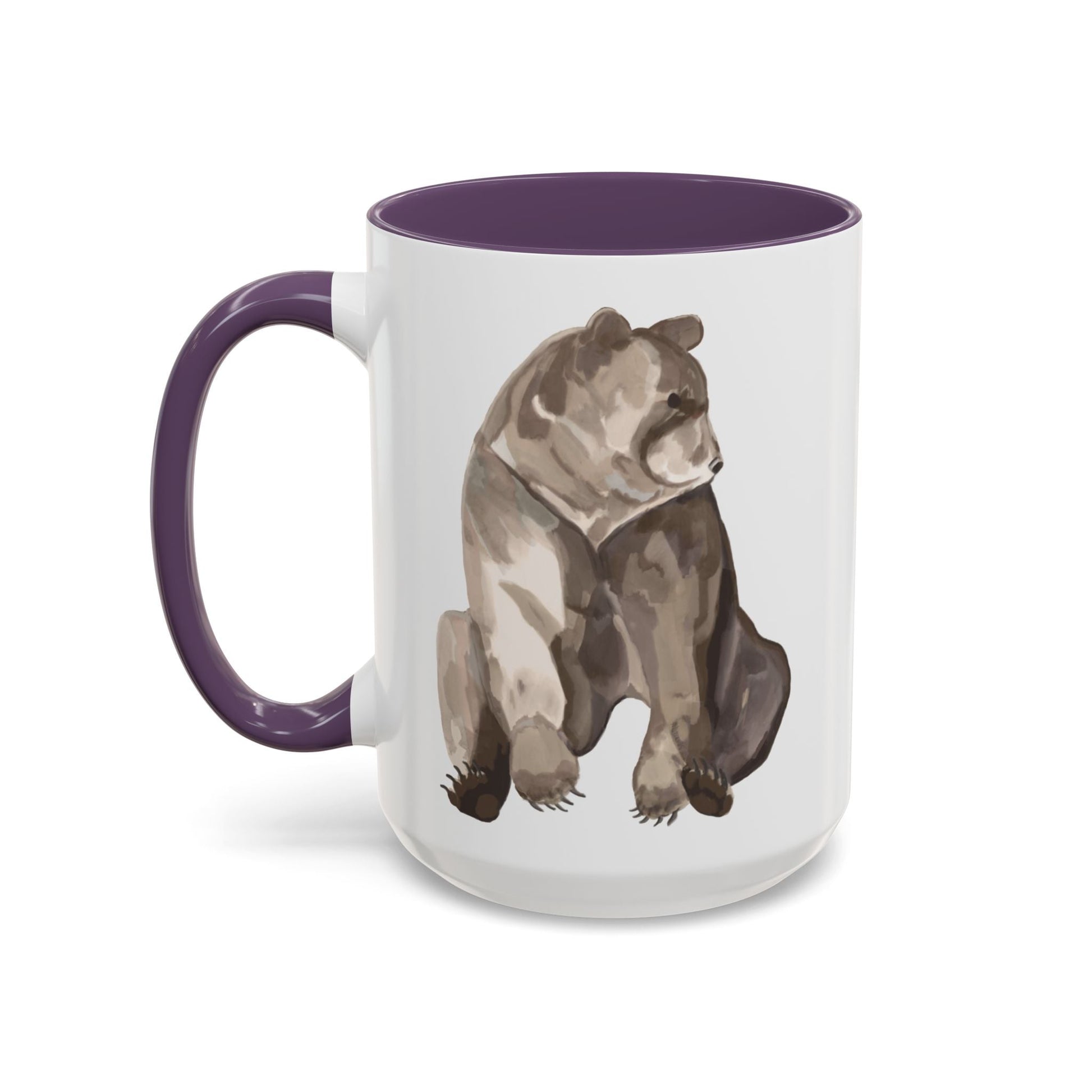 Artistic Bear Two Tone Ceramic Mug - 11oz & 15oz - Blue Cava