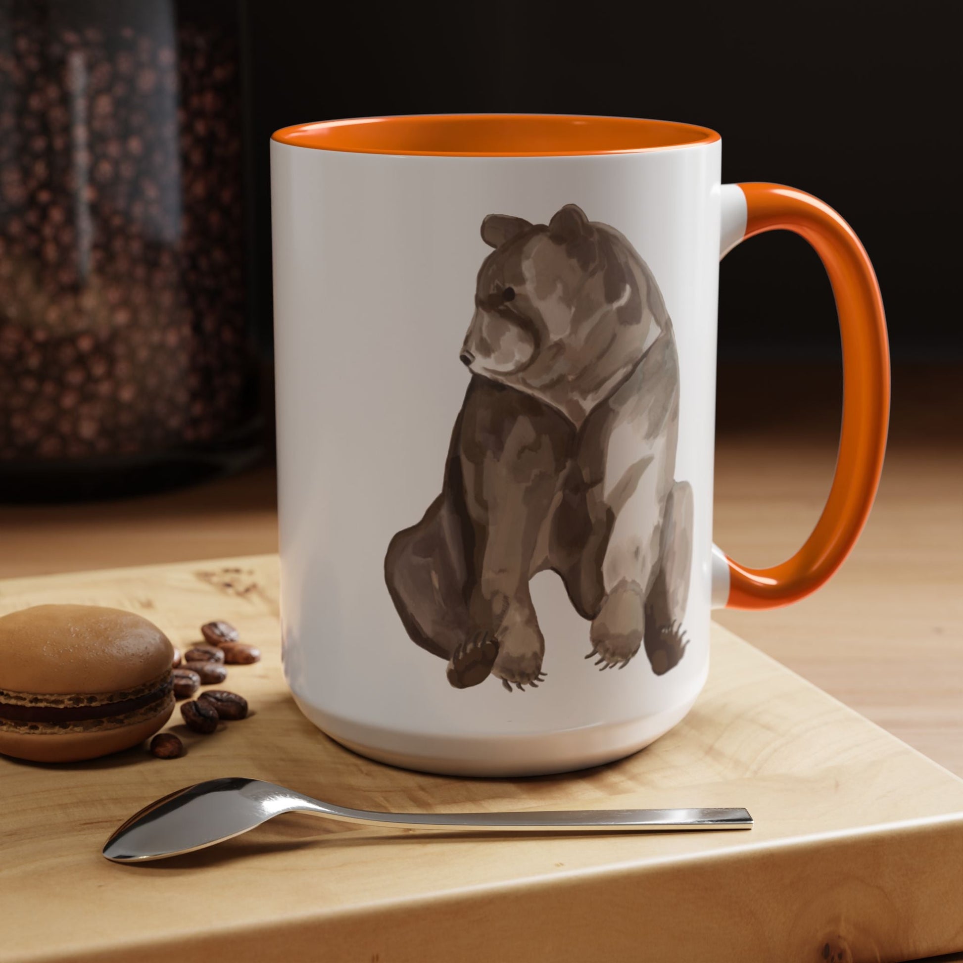 Artistic Bear Two Tone Ceramic Mug - 11oz & 15oz - Blue Cava